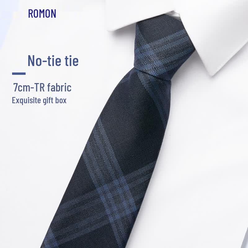 Romon Men s Pre-Tied Zipper Tie