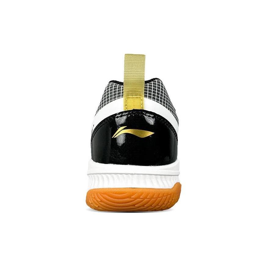 Li Ning Gladiator Comfortable Slip Resistant Abrasion Resistant Low Top Badminton Shoes Unisex White Black AYZT011-3