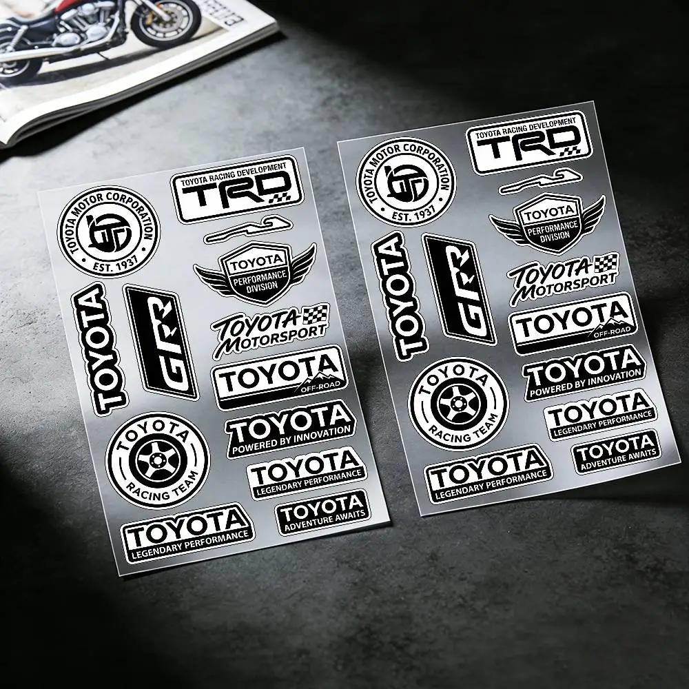 FOR TOYOTA TRO GR High Visibility Reflective Waterproof Decal Scratch Hide Sticker Fit Car Motorcycle Helmet Refrigerator