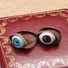 Retro Neue Punk Augenringe Überzogene Gothic Ringe Mode Augen Ringe für Männer Frauen Schmuck