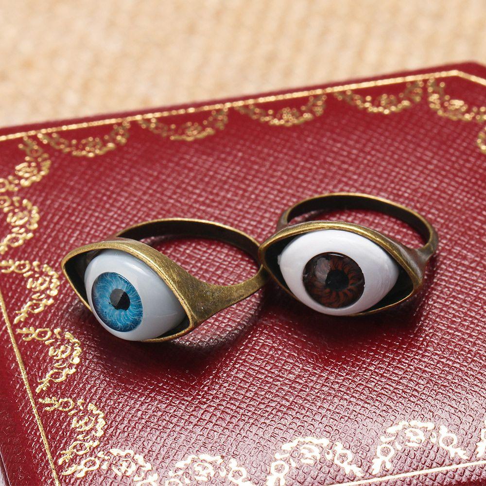 Retro Neue Punk Augenringe Überzogene Gothic Ringe Mode Augen Ringe für Männer Frauen Schmuck