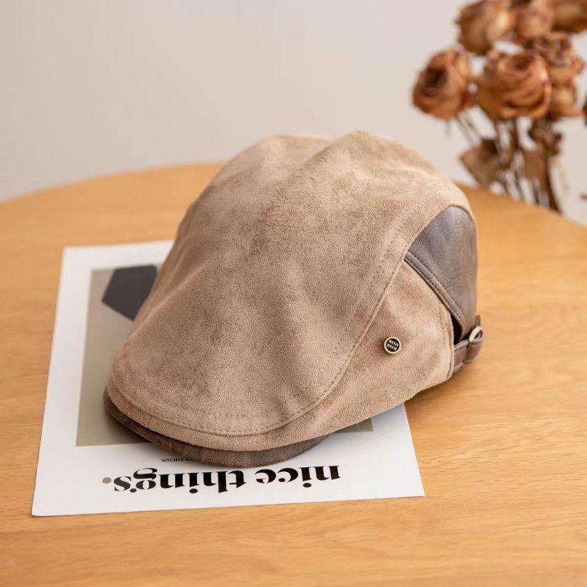Women's Retro Newsboy Cap: Stylish Autumn/Winter Hat with Large Fit, Face Slimming Design, 2025 Edition British Painter Beret