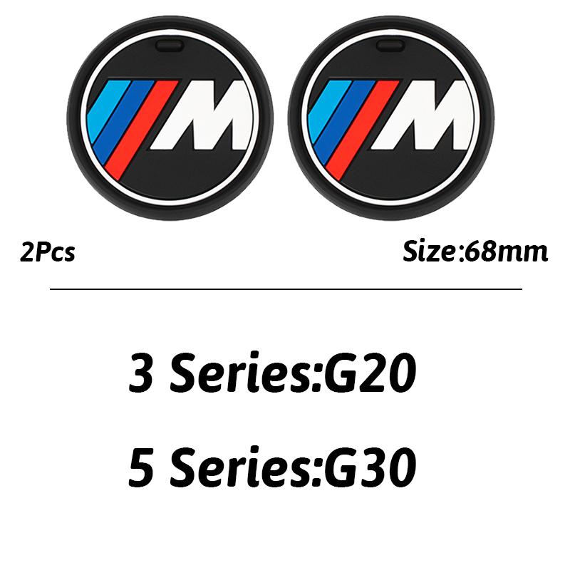 2Pcs Car Coasters Silicone Non-Slip Water Cup Mat Drink Pads Sticker For BMW G30 G32 G01 G02 G05 G06 G07 G26 G23 G22 F40 F20 G08