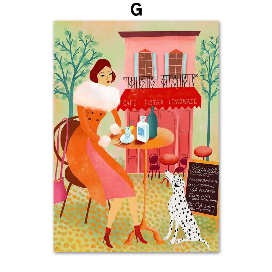 Wall Art Prints Canvas Painting Bohemia Colorful Vintage Abstract Girl Botanical Nordic Poster Decor Pictures For Living Room