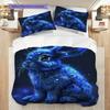 Rabbit Pattern Bedding Quilt Set Quilt Cover Pillowcase Home Decoration Birthday Gift (1 * duvet cover + 2 * pillowcase, without core)
