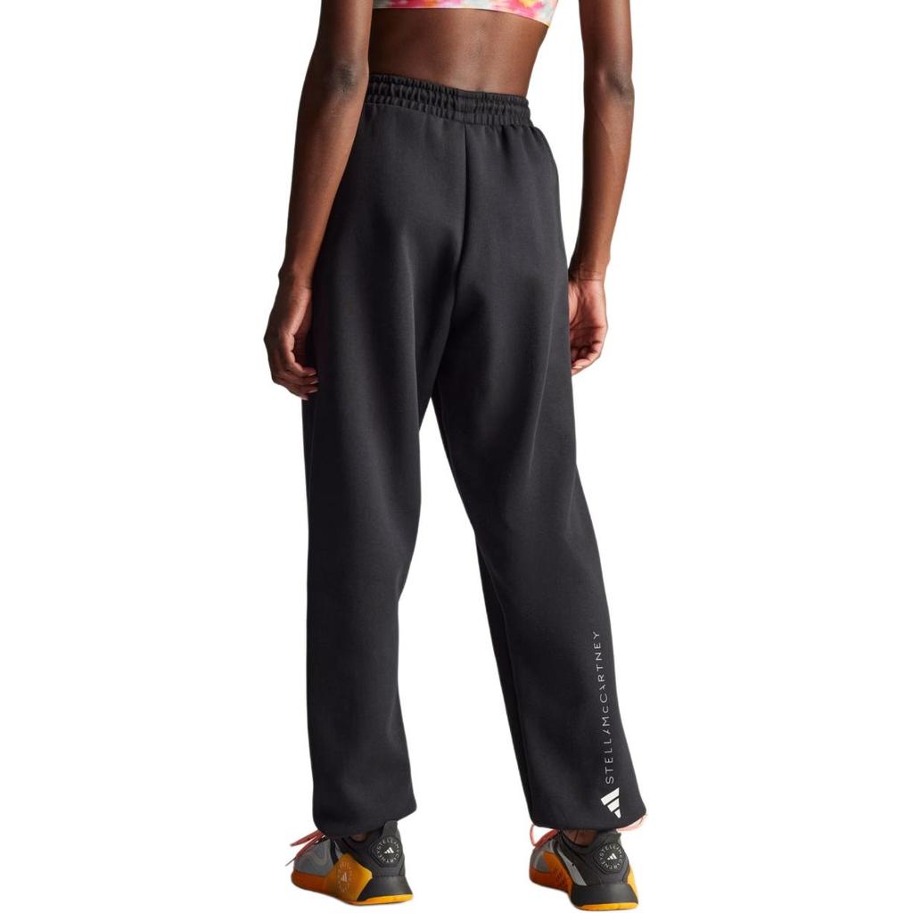 Adidas Stella McCartney Collaboration FW24 Brand Logo Fashion Side Pocket Loose Knit Sports Pants Women pants Black IW6320