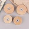 8cm Round Wooden LED Light Dispaly Base Stand Holder able Night Lamp Base Crystal Glass Resin Art Ornaments