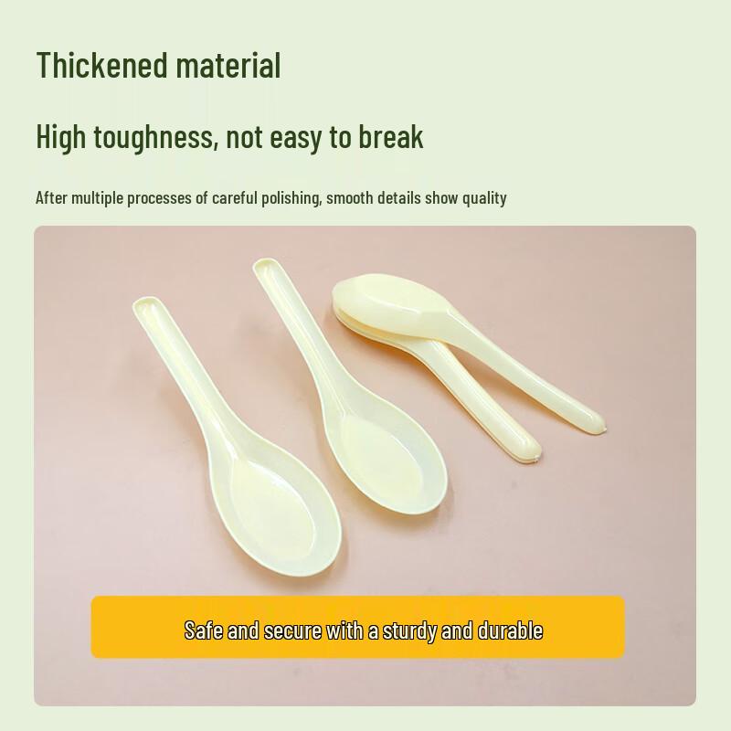 Disposable Yellow Plastic Spoons
