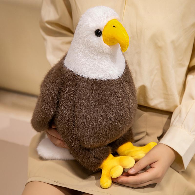 Lifelike American Eagle Owl Plush Toys Soft Stuffed Animals RealLife Bird Dolls Home Decor for Kids Children Boys Birthday Gifts