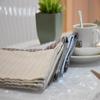 Customized Cotton Linen Recycled Restaurant Basic Table Cloth Stock  Stripe Napkin