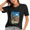 Rome Colosseum Italy  Cotton T Shirt, Premium Cotton Quality Print, Durable, Casual And Fashionable, Stylish Colosseum Scenic Design, Italian Travel S