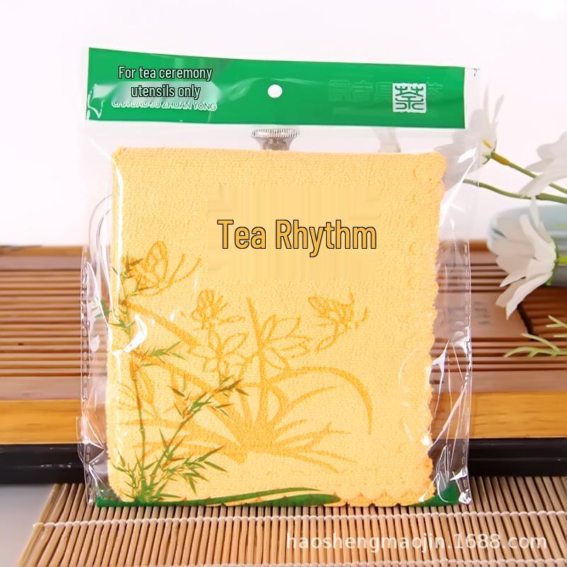 Chinese-Style Non-Shedding Tea Ceremony Towel: Thickened Cloth for Gongfu Tea Set