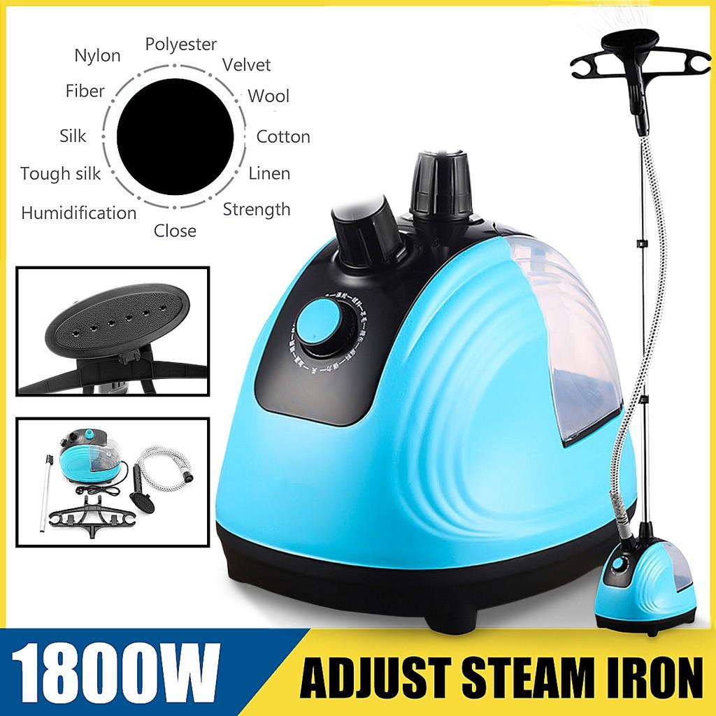 Adjustable HandHeld Garment Steamer 220V Portable Clothes Iron Steamer Garment Hanging Ironing Machine with Water Tank 1800W