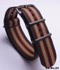 Black Nylon & Canvas Watch Strap with Vacuum-Plated Buckle