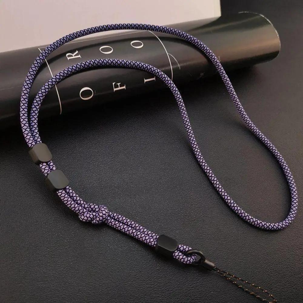 Lanière de téléphone portable tissée à la main Nouvelle Lanière amovible réglable Double usage Longue chaîne anti-perte pour suspension au cou