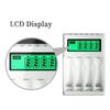 4 Slots Battery 1.2v AA AAA Independent Charging with LCD Smart Individual Display Charger Batteries for Microphone