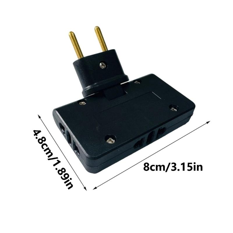 EU Extension Charger Adapter 3 In 1 Rotatable Socket Converters 180 Degree For Mobile Phone Travel Charging Socket