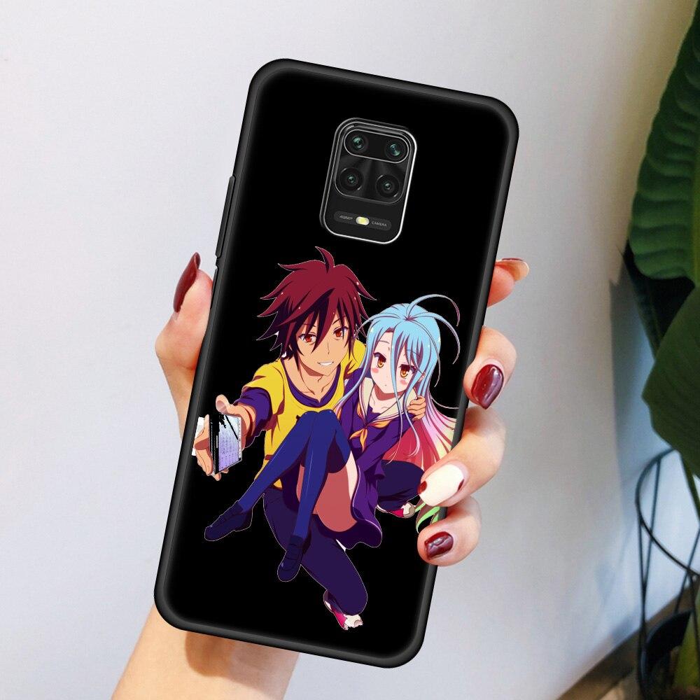 Anime NO GAME NO LIFE Pouzdro na telefon pro Xiaomi Redmi Note 8 11 10 Pro 10S 9S 9 9T 8T 9C 9A 8A 7 K40 Herní Silikonový Kryt