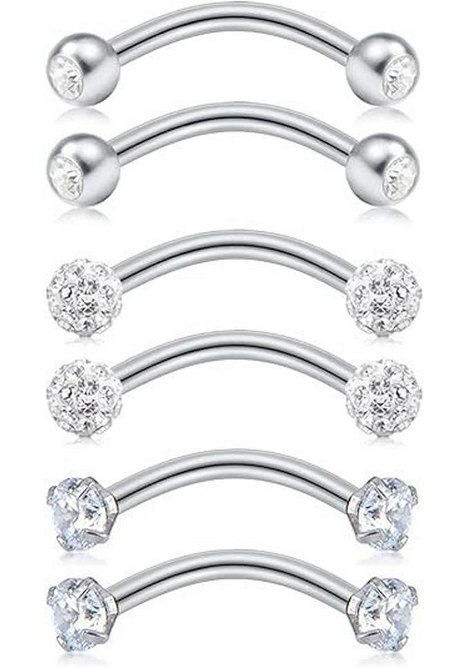 Versatile Piercing Jewelry Set: Nose Rings, Lip Studs, Tongue Rings