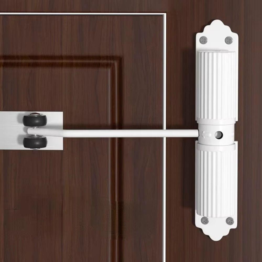 Simple Installation Automatic Door Closer 180 ° Mute Soft Closing Door Closing Equipment Rust-proof Silver