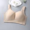 Nude Wireless Full Support Bra with Lace Trim and Wide Straps