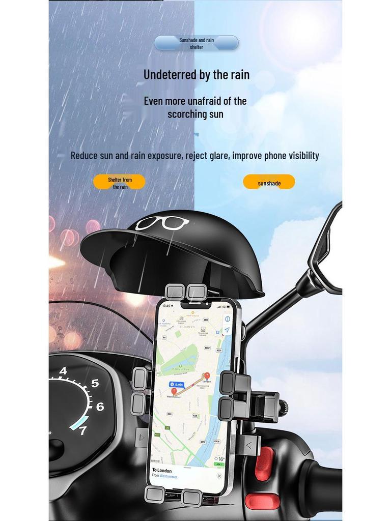Motorcycle Anti-Shake Waterproof Phone Holder & Navigation Mount