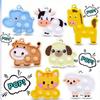 7Pcs Animal Sheep Cat Dogs Pop  Toys Push Bubble Poppers Sensory Stress Relief Toy Squeeze Toy Party Favors