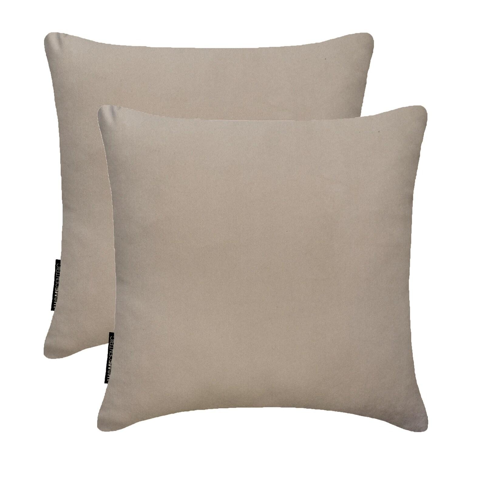 

Fawn Luxury Throw Pillow Covers | Pack of 2 Modern Plain Velvet Cushion Cover | Solid Color Pillowcases - Fawn Velvet 12 x 12 (Pack of 2) оленёнок