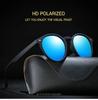 Round Polarized Sunglasses Men Women Classic Vintage Black Driving Sung Glasses Hiking Oval Designer Retro Sunglasses UV400