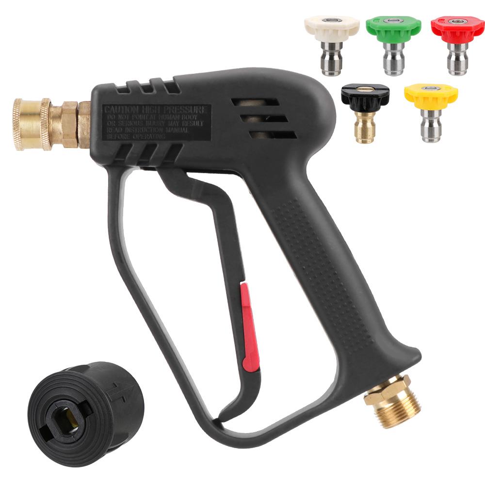 Cleaning Water Gun M22 14MM High Pressure for Car Cleaning with 5 Quick Connect For Karcher/Nilfisk Color Nozzle Kit