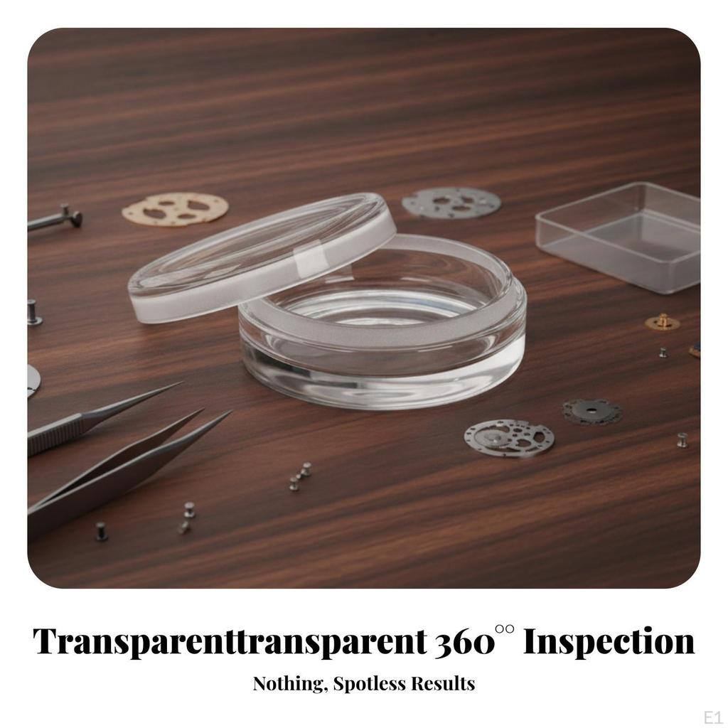 Glass Watch Movement Cleaning Jar Thickened Clear