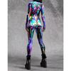 Frauen 3D Digitaldruck Halloween Cosplay Strumpfhosen Overall Erwachsene einteiliges Karneval Party Bühnenshow Tanzkostüm Outfit
