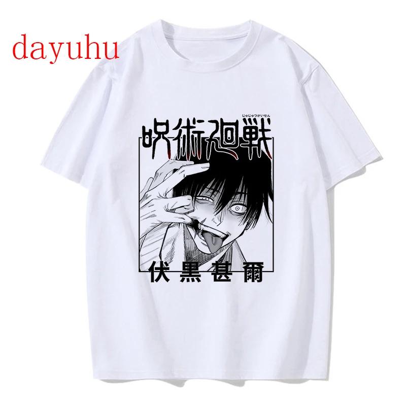 Unisex-T-Shirt Japanischer Anime Jujutsu Kaisen T-Shirt gojo satoru Oberteile Yuji Itadori Grafik-T-Shirts Cooles Unisex-T-Shirt 90er Unisex