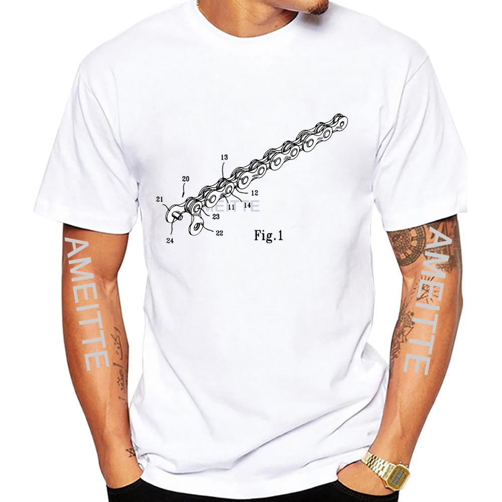 Bicycle Chain Patent Diagram T-shirt M