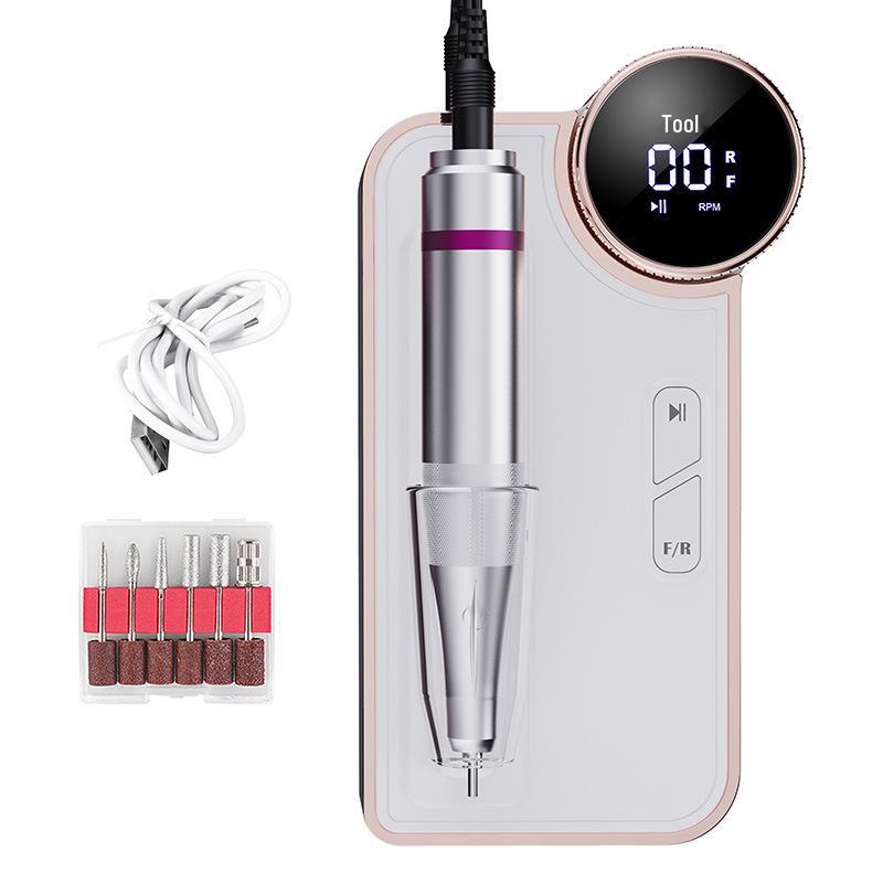 Portable Rechargeable High-Power Nail Polisher & Remover for Home Salon Use белый
