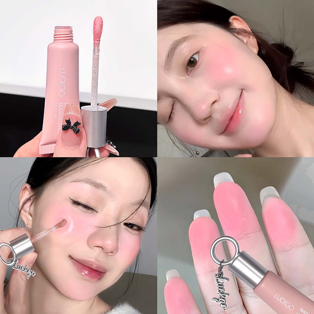 Monochrome Liquid Blusher Moisturizing Mirror Blush Liquid Makeup Water Light Cheek Brighten Natural Face Rouge Korean Cosmetics