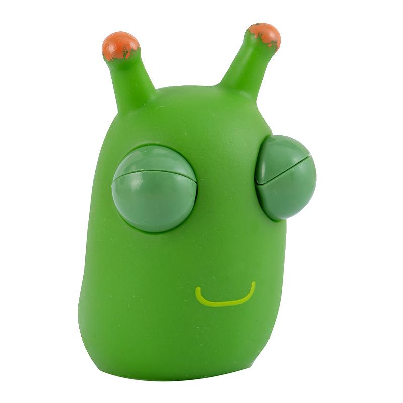 2Pcs Funny Eye Burst Squeezing Toy Green Eyes Caterpillar Pinch Toy Adult Children Fidget Toy Creative Stress Relief Toy
