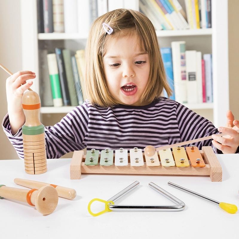 Wood Music Instruments Preschool Educational Toy Music Enlightenment for Early Learning and Rhythm Skills