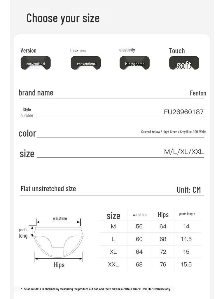 Fenteng Women's Pure Cotton Antibacterial Briefs 4-Pack