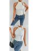 Summer Sleeveless Halter Strap Backless Crop Top for Women