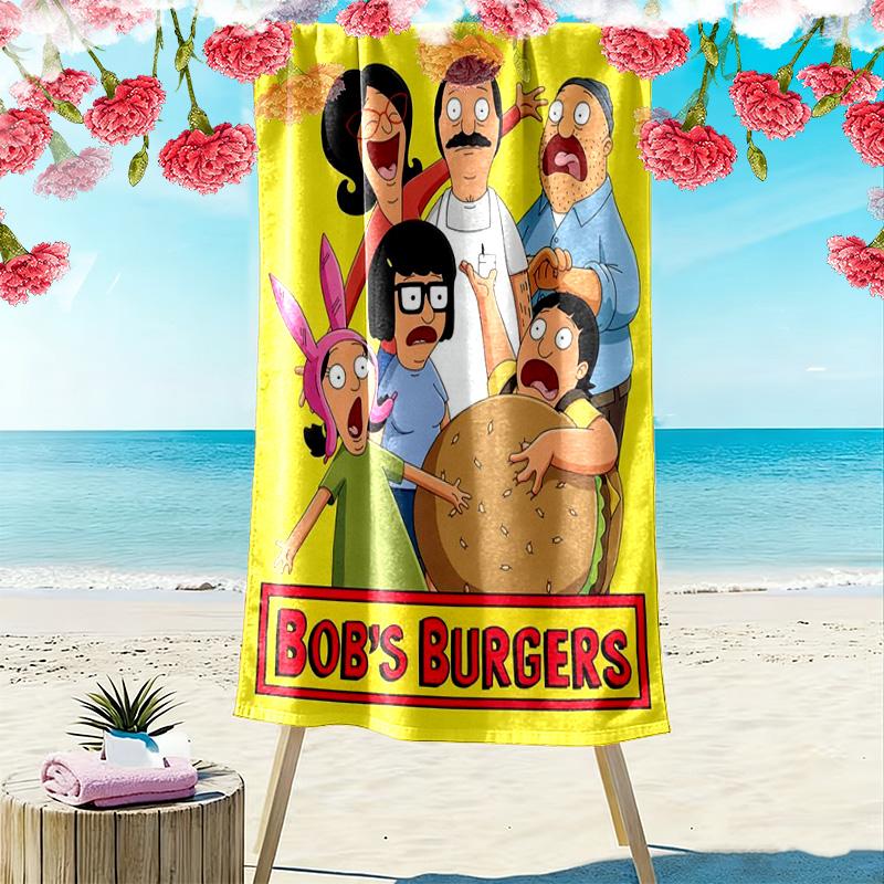 Bob's Burgers 2D Flat Print Beach Towel, Large Soft Quick Dry Towel for Beach Camping Swimming.MSTJ0918364