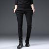 JYL New Spring and Autumn Jeans Men's Narrow Elastic Korean Style Black Structure