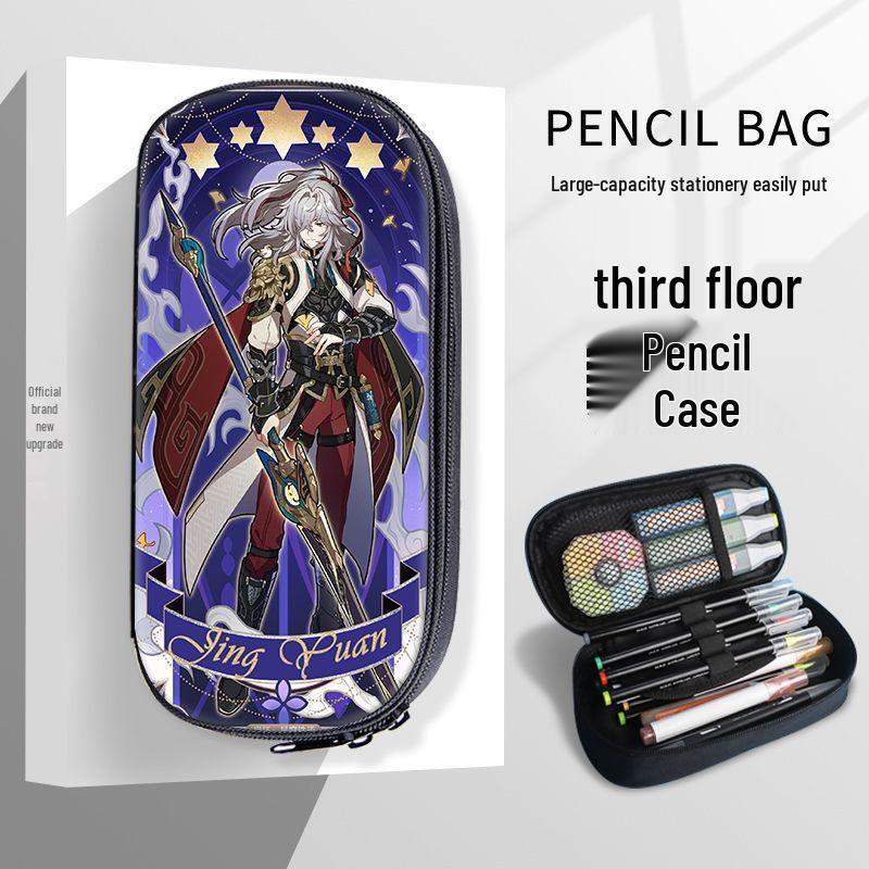 Honkai Star Rail Pencil Case for Students - Yelan, Jun, March 7th, Kafka Design