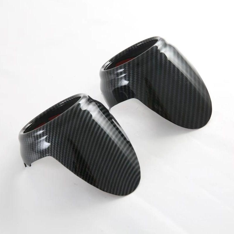 For MG ZS 2018      2024 ABS Carbon Front Conditioner Air Outlet Trim Rear Vent Frame Cover Car Accessories