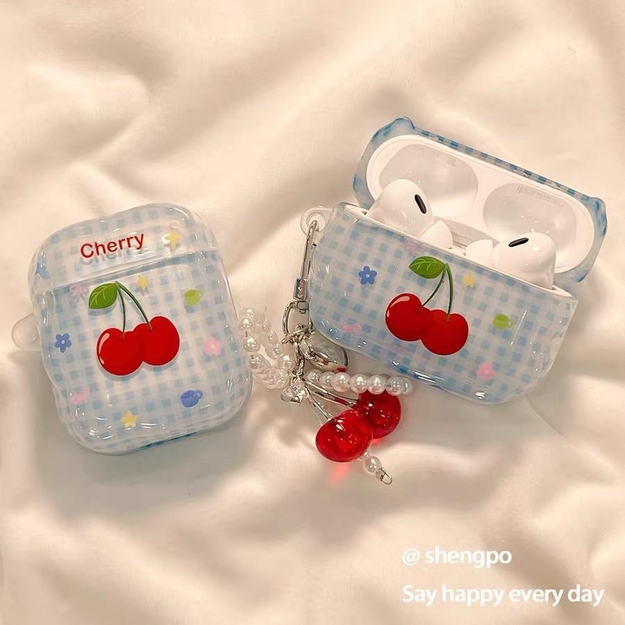 ins small fresh cherry suitable for AirPodspro1 earphone cover Apple Bluetooth protective case 1st generation soft silicone 1 female
