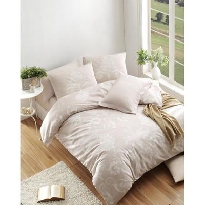 Bed Linen Set - 1 Duvet Cover 220 X 240 Cm + 2 Pillowcases 60 X 60 Cm - 65% Cotton, 35% Polyester - Mink