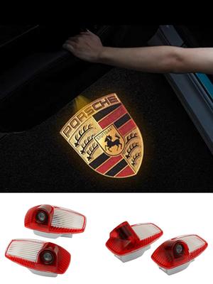2PCS For Panamera 970 Boxster 986 987 911 997 LED Car Door Welcome Logo Projector Ghost Shadow Light Auto Accessories
