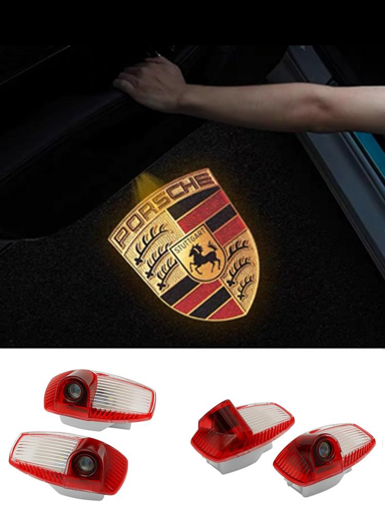 2PCS For Porsche Panamera 970 Boxster 986 987 911 997 LED Car Door Welcome Logo Projector Ghost Shadow Light Auto Accessories