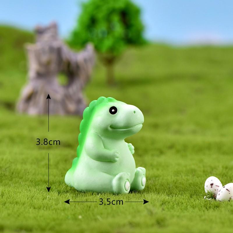 4Pcs/set Dinosaur Animal Miniatures Resin Ornaments Diy Fairy Garden Decoration Moss Terrarium Micro Landscape