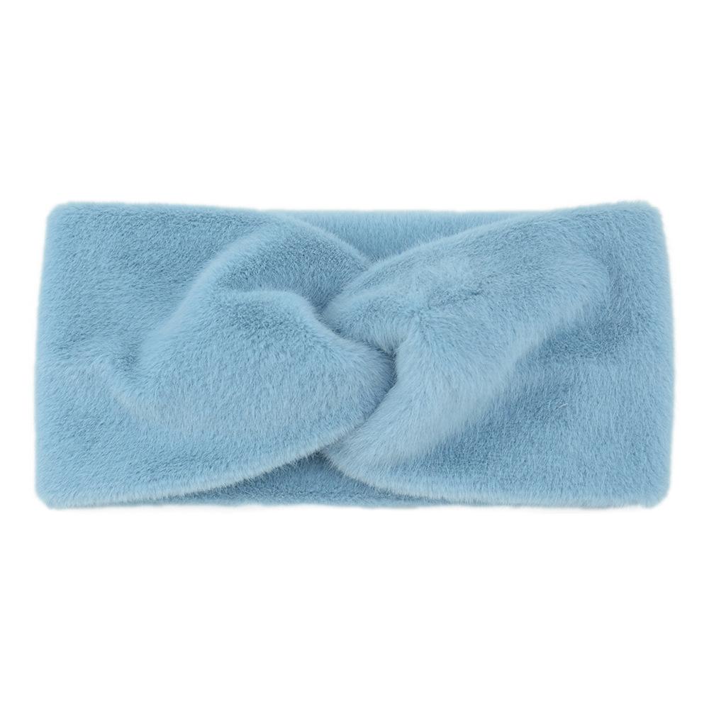 New Women Girls Solid Color Hair Bands Knitted Wool Headbands Vintage Cross Turban Bandage Ear Warmer Hairbands Hair Accessories